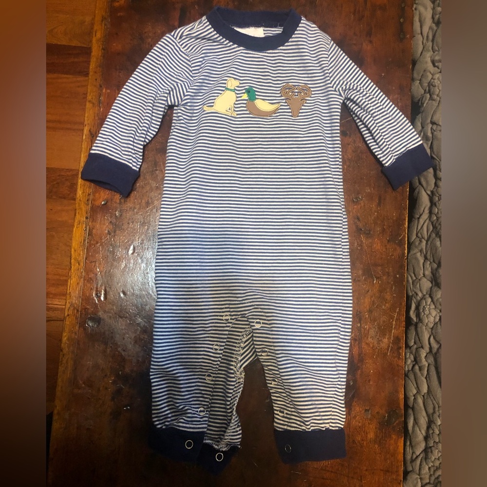Stitchy Fish 6 month Romper
